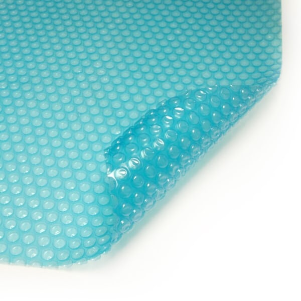 Close up of marine blue bubble solar cover